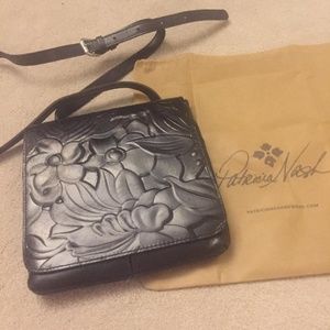 Patricia Nash  Black Leather Crossbody